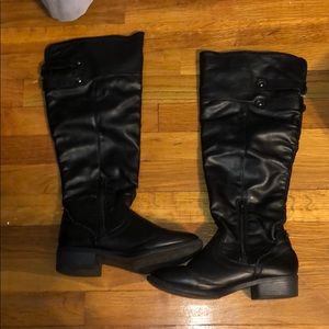 Black Under the Knee High Boots